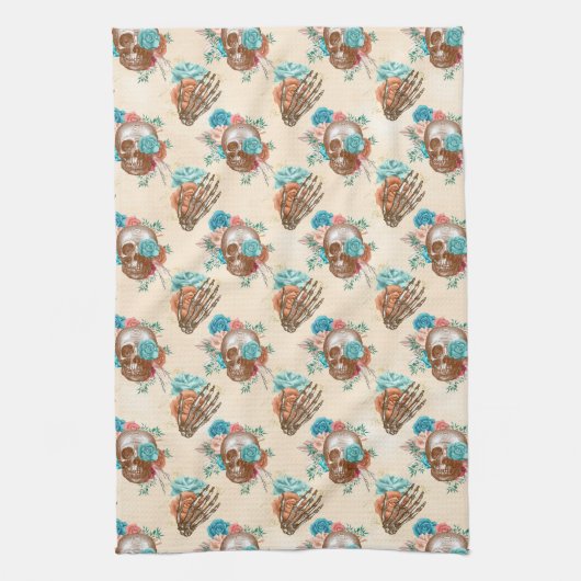 Boho Skull Series Design 12 Theedoek (Verticaal)