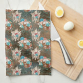 Boho Skull Series Design 13 Theedoek (Quarter Fold)