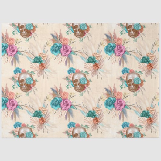 Boho Skull Series Design 3 Tissuepapier (Voorkant)