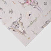 Boho Skulls, Flowers en Arrows Pattern Tissuepapier (Detail)