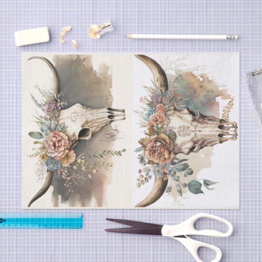 Boho Skulls Tissuepapier (Craft)