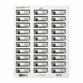 Boho Skunk Floral Stripes Baby shower Etiket (Full Sheet)