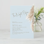 Boho Sky Blue de nacht voor Pampas Kaart (Staand voorkant)