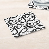 Boho-slangen Kartonnen Onderzetters (Schuin)