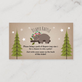 Boho Sleepy Beer Stars Luierloof Informatiekaartje