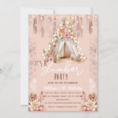 Boho Slumber Party Pink Elegant Kaart (Voorkant)