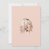 Boho Slumber Party Pink Elegant Kaart (Achterkant)