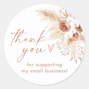 Boho Small Business Dank u Sticker