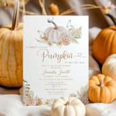 Boho small pumpkin baby shower Invitation Kaart