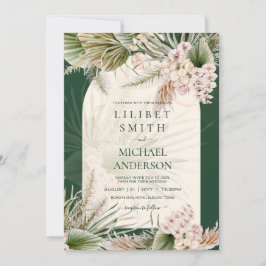 Boho Smaragdgroene Pampasgras Bruiloft