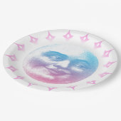 Boho Smiling Moon Papieren Bordje (Gekanteld)