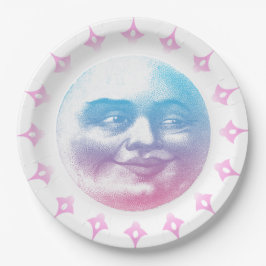 Boho Smiling Moon Papieren Bordje