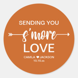 Boho S'more Trouw Favor Ronde Sticker