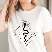 Boho Snake geometrisch symbool minimalistisch Tri-Blend Shirt