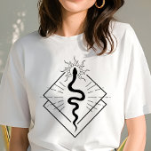 Boho Snake geometrisch symbool minimalistisch Tri-Blend Shirt