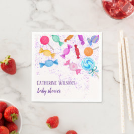 Boho Snoep Land Sweets Lollipops Baby shower Servet