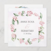 * Boho Snow Berry AR12 QR RSVP Wedding Kaart (Voorkant / Achterkant)