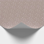 Boho Snow Pattern Dusty Pink Holiday Cadeaupapier (Hoek)