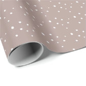 Boho Snow Pattern Dusty Pink Holiday Cadeaupapier (Rol Hoek)
