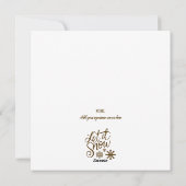 Boho Snowman Vrolijk Kerstfeest Feestdagenkaart (Achterkant)