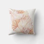 Boho Soft Baby Girl Nursery Kind Monogram Roze naa Kussen (Achterkant)