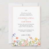 BOHO soft Flowers en Dragonflies Kaart (Voorkant)