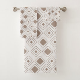 Boho Soft Neutral Tribal Geometrisch Azteeks Patro Bad Handdoek