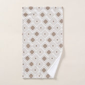 Boho Soft Neutral Tribal Geometrisch Azteeks Patro Bad Handdoek (Handdoek)