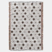 Boho Soft Neutral Tribal Geometrisch Azteeks Patro Deken (Voorkant Verticaal)
