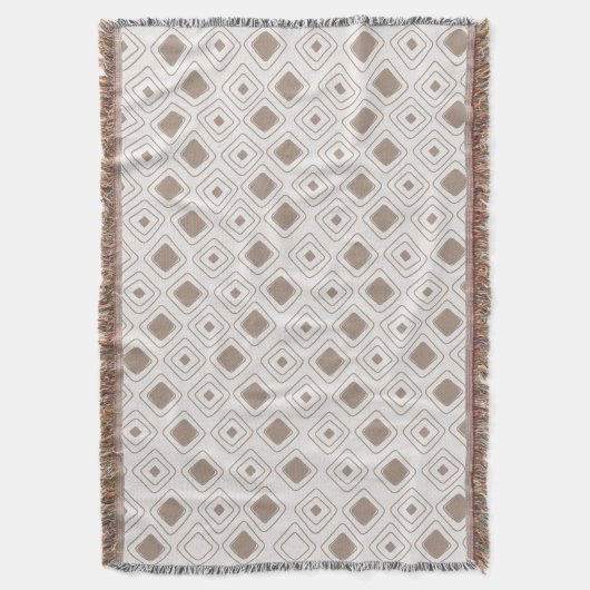 Boho Soft Neutral Tribal Geometrisch Azteeks Patro Deken (Voorkant Verticaal)