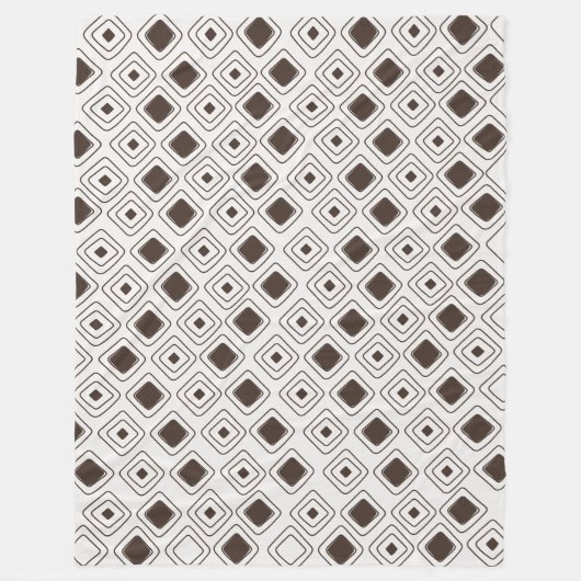 Boho Soft Neutral Tribal Geometrisch Azteeks Patro Fleece Deken (Voorkant)