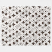 Boho Soft Neutral Tribal Geometrisch Azteeks Patro Fleece Deken (Voorkant (Horizontaal))