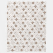 Boho Soft Neutral Tribal Geometrisch Azteeks Patro Fleece Deken (Voorkant)