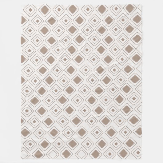 Boho Soft Neutral Tribal Geometrisch Azteeks Patro Fleece Deken (Voorkant)