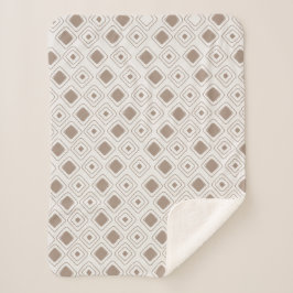 Boho Soft Neutral Tribal Geometrisch Azteeks Patro Sherpa Deken