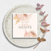Boho Soft Pink Floral Flower Baby shower Servet