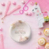 Boho Soft Pink Floral Flower Birthday Brunch Party Papieren Kommen (Feest)