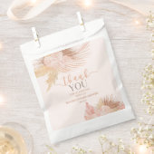 Boho Soft Pink Floral Flowers Baby shower Bedankzakje (Geknipt)