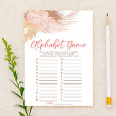 Boho Soft Roze Bloemen Alfabet Baby shower spel Briefpapier