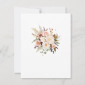 Boho Soft Rozen/White Flowers/Wedding/SaveThe Date (Achterkant)