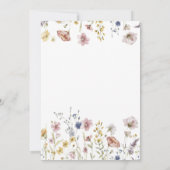 Boho Soft Wildflower Baby shower Kaart (Achterkant)