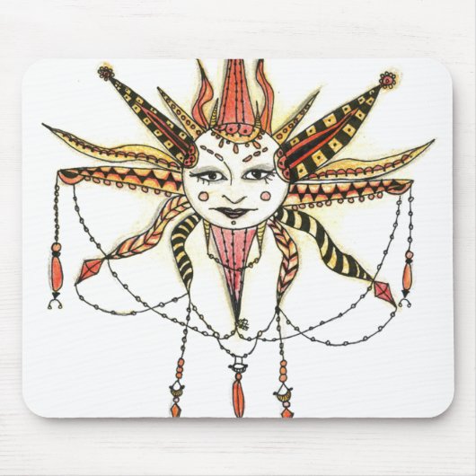 Boho Soleil Hand Getekend Muismat (Voorkant)