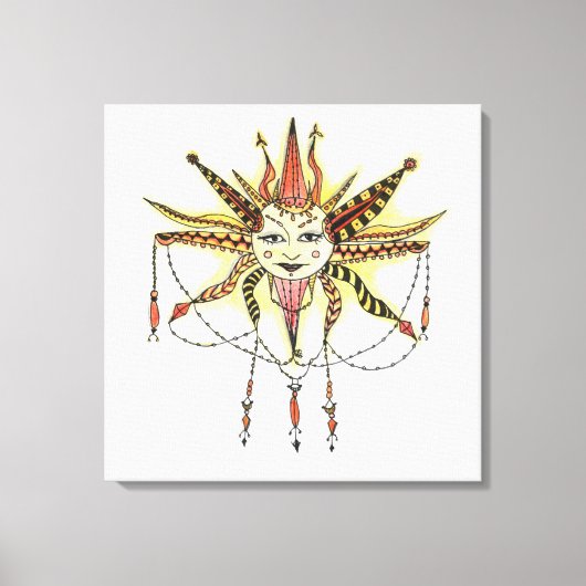 Boho Soleil Ingepakt Canvas Afdruk (Voorkant)