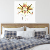 Boho Soleil Ingepakt Canvas Afdruk (Insitu (Slaapkamer))