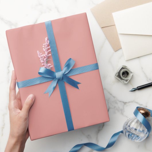 Boho Solid Pink #E49992 Wrapping Paper Cadeaupapier (Geschenken)