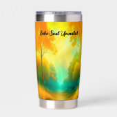 Boho Soul Onthulde Groen en Geel monogram | Geïsoleerde Drinkbeker (Achterkant)