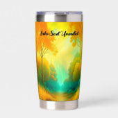 Boho Soul Onthulde Groen en Geel monogram | Geïsoleerde Drinkbeker (Voorkant)