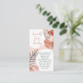 Boho Southwest Desert Baby shower Boeken voor Baby Informatiekaartje (Staand voorkant)