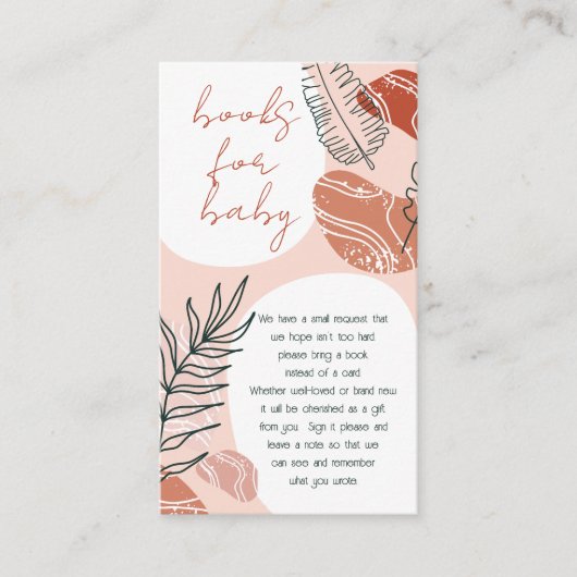 Boho Southwest Desert Baby shower Boeken voor Baby Informatiekaartje (Voorkant)