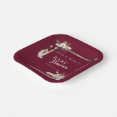 Boho Southwestern Chambray Baby shower Papier Bord (Gebogen)